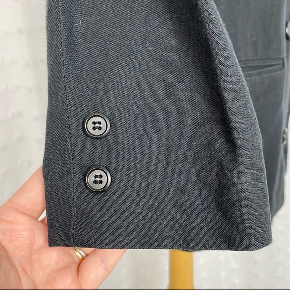 Vintage 80s black lightweight double breasted jacket - Picture 7 of 9